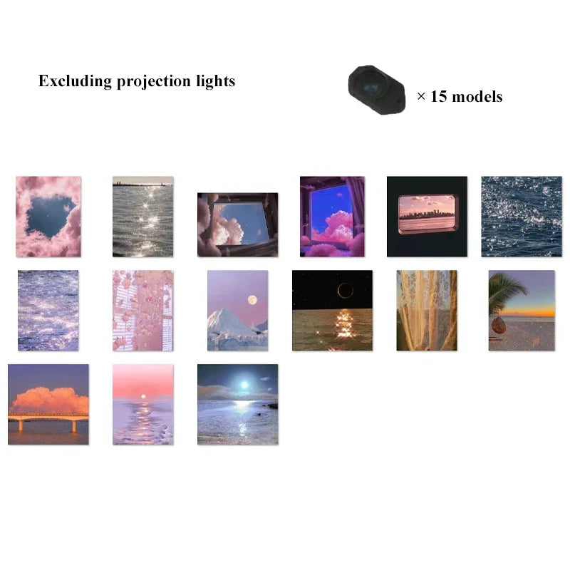 Planet Projection Lamp with Light Sheets Photo Earth Sun Galaxy Light Projector Novelty Atmosphere Light Party Photo Props Gift