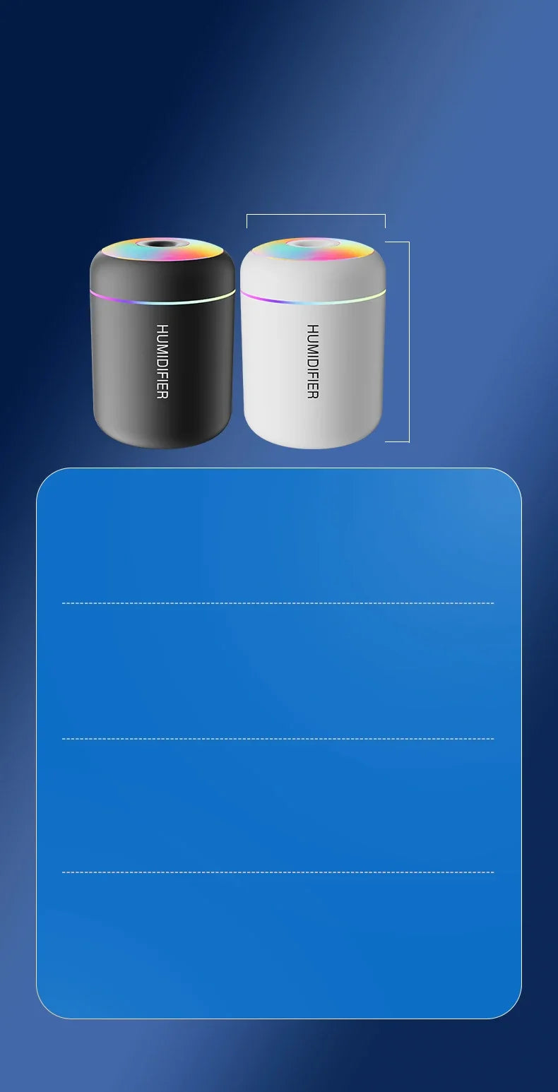 Mini Air Humidifier USB Electric 180ML Aroma Diffuser Essential Oil Purifier Aromatherapy Mist Maker Lights For Car Home Bedroom