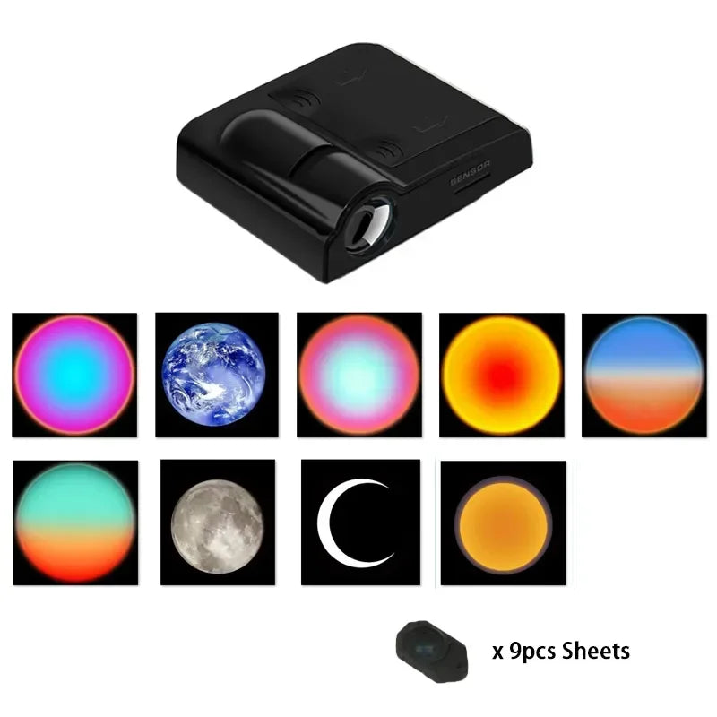 Planet Projection Lamp with Light Sheets Photo Earth Sun Galaxy Light Projector Novelty Atmosphere Light Party Photo Props Gift