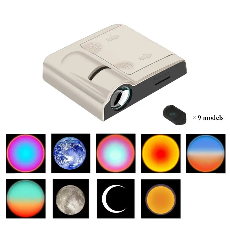 Planet Projection Lamp with Light Sheets Photo Earth Sun Galaxy Light Projector Novelty Atmosphere Light Party Photo Props Gift