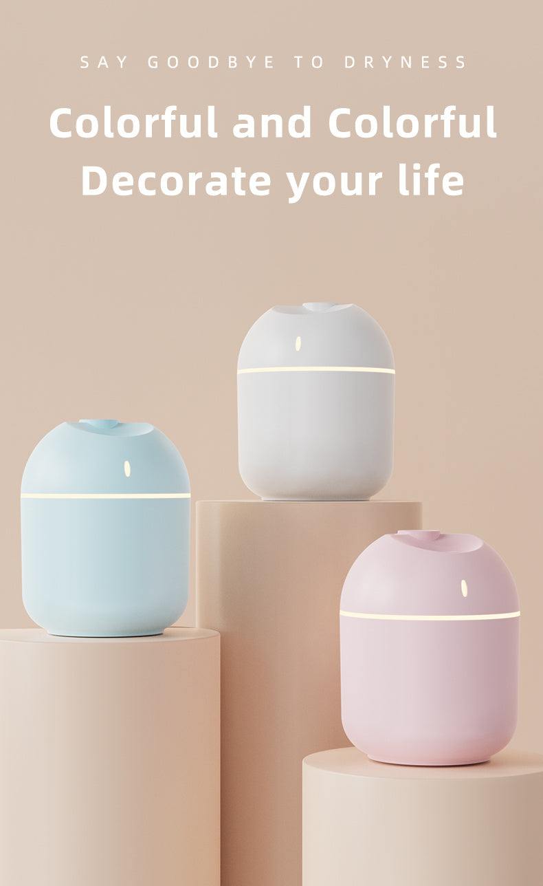 270ML Air Humidifier Cool Mist Aroma Diffuser LED Night Light  power-off protect USB Humidificador For Home Office