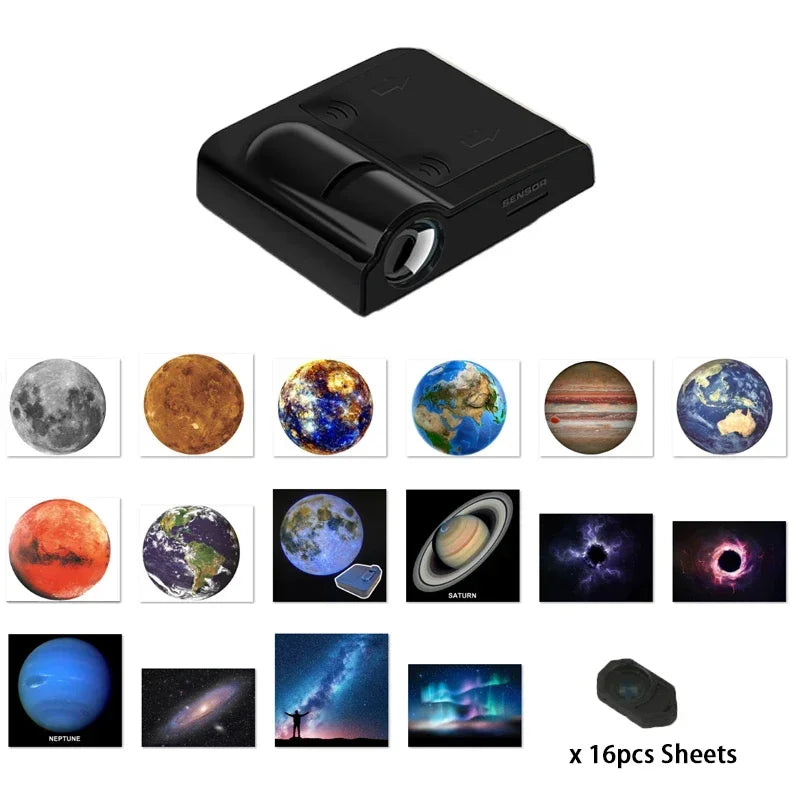 Planet Projection Lamp with Light Sheets Photo Earth Sun Galaxy Light Projector Novelty Atmosphere Light Party Photo Props Gift