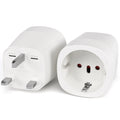 2pcs EU To UK Plug Adapter England Travel Plug European to UK Power Converter Adapter Wall Socket for England, Ireland, UK