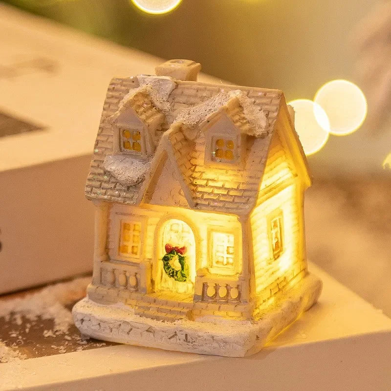 Christmas Decorations LED Night Lights Luminous Landscape House Children's Gift Christmas New Year Ornaments Festival Lighting