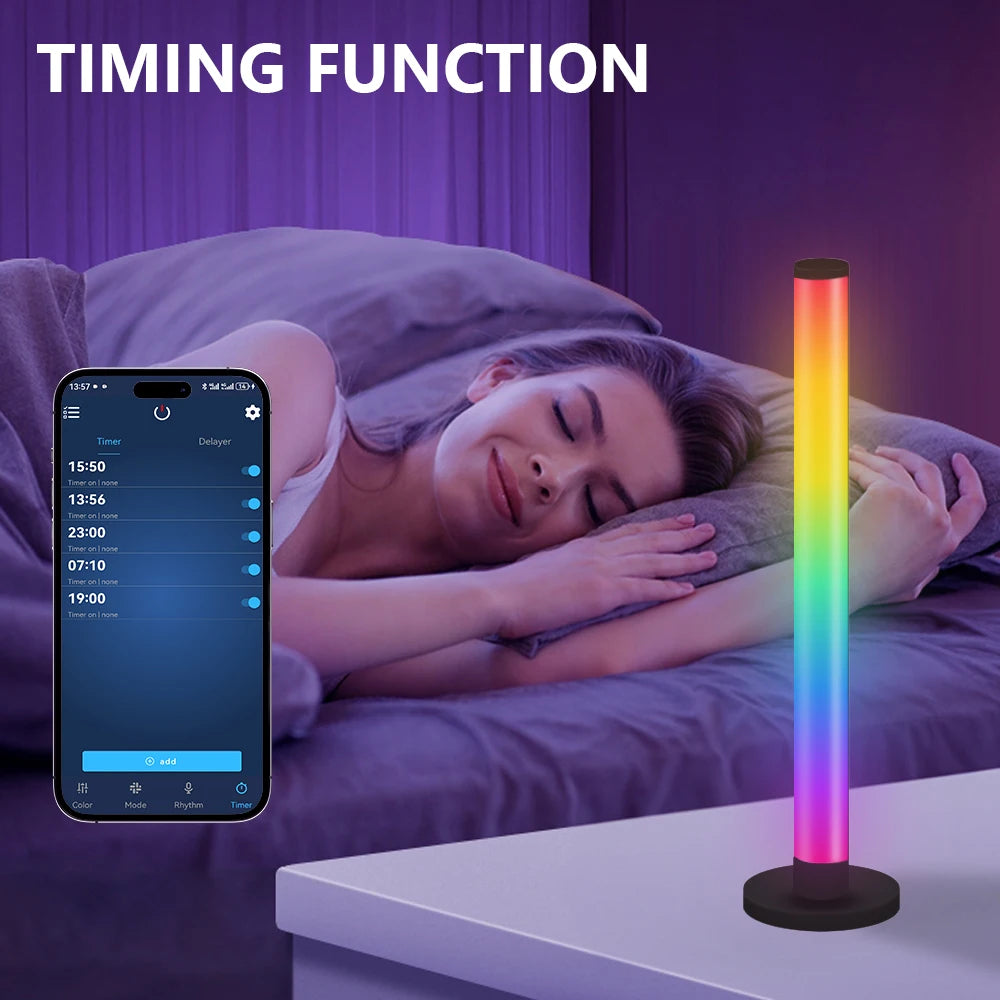 Smart LED Light Bars RGB App and Remote Control 16 Million Colors Sync Music Timer TV Backlights USB Rhythm Ambient Pickup Lamps