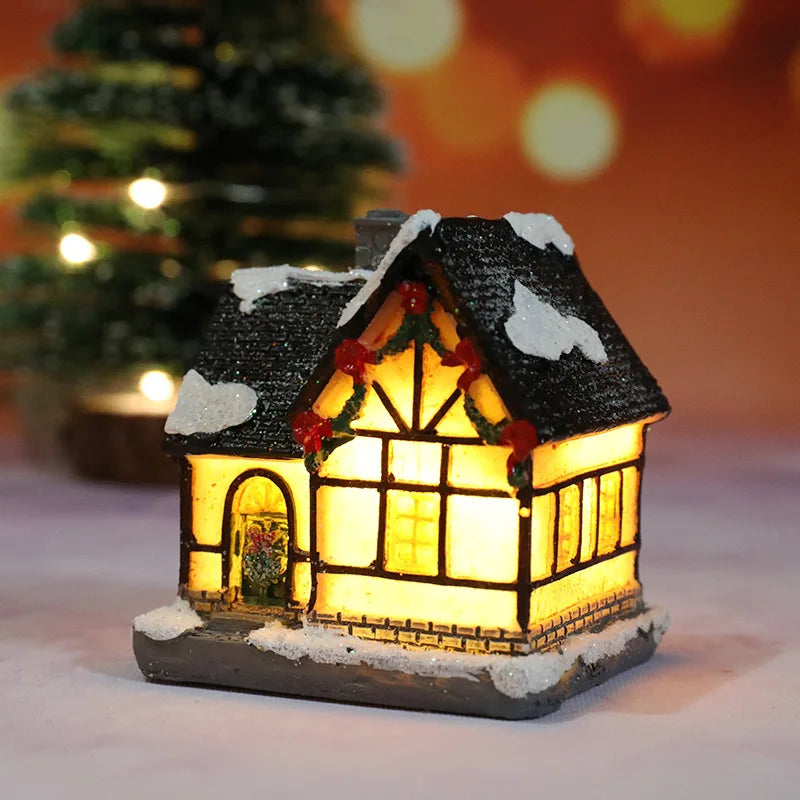 Christmas Decorations LED Night Lights Luminous Landscape House Children's Gift Christmas New Year Ornaments Festival Lighting