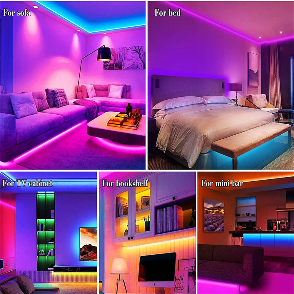 USB 5V LED Lights for TV with APP Control Flexible Ribbon Tape RGB5050 30leds/m TV LED Backlight Room Bedroom Decor Lighting