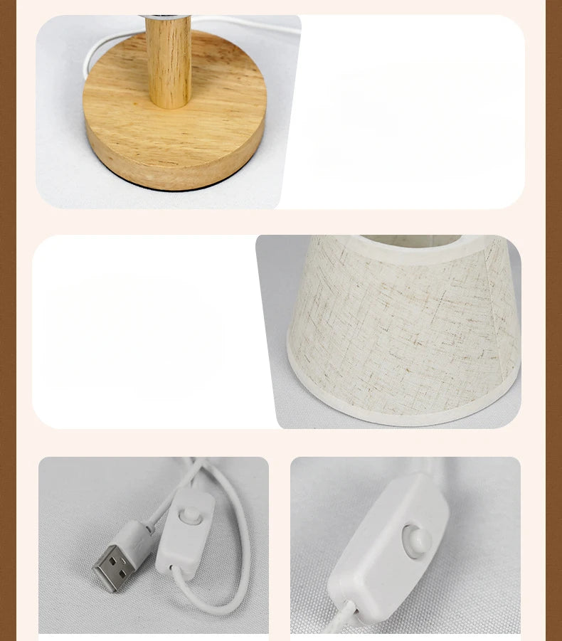 Retro Table Lamp Cozy Decoration for Homestay Night Light Bedroom Lamps