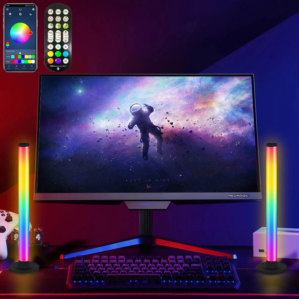 Smart LED Light Bars RGB App and Remote Control 16 Million Colors Sync Music Timer TV Backlights USB Rhythm Ambient Pickup Lamps